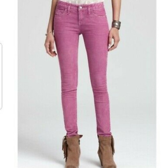 Free people Pink Skinny Jeans Size 31